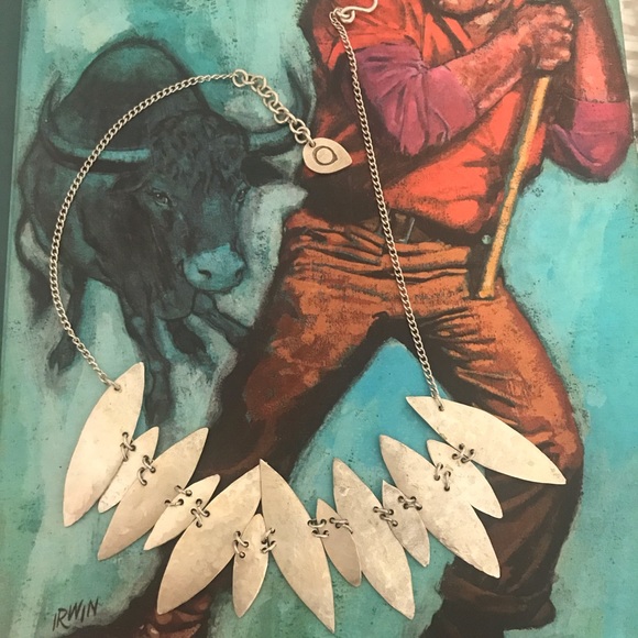 Anthropologie x MADE Flecha Silver Statement Necklace Ethical Artisan Kenya - Picture 5 of 10